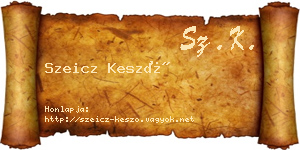 Szeicz Kesző névjegykártya